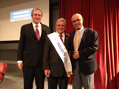 Engº Arival Cidade, presidente do IBAPE NACIONAL José Tadeu da Silva (Brasil) – Presidente da UPADI 2015-2017  Engº Eduardo Rottmann - Diretor Administrativo do IBAPE SP